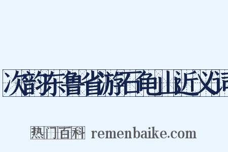 次韵东鲁省游石龟山近义词是什么意思的图片